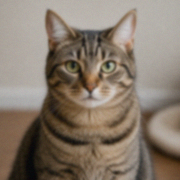 Late cat image denoising step near the final image